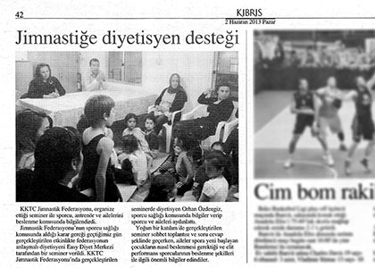 Diyetisyen desteği 2013 KKTC