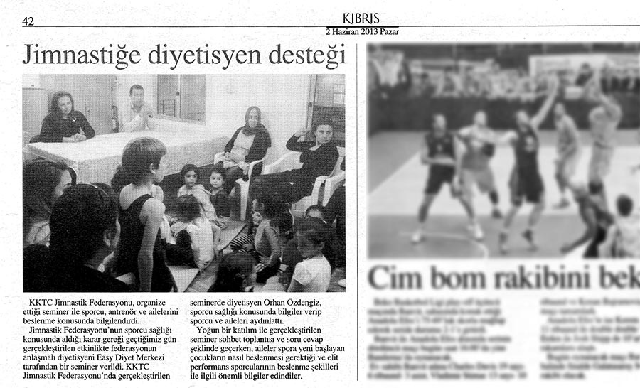 Diyetisyen desteği 2013 KKTC
